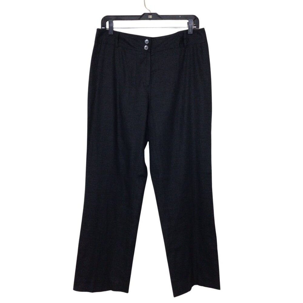 Anne Klein Pants Women’s 10 P Petite Black Linen Dress Pant Trousers Slacks